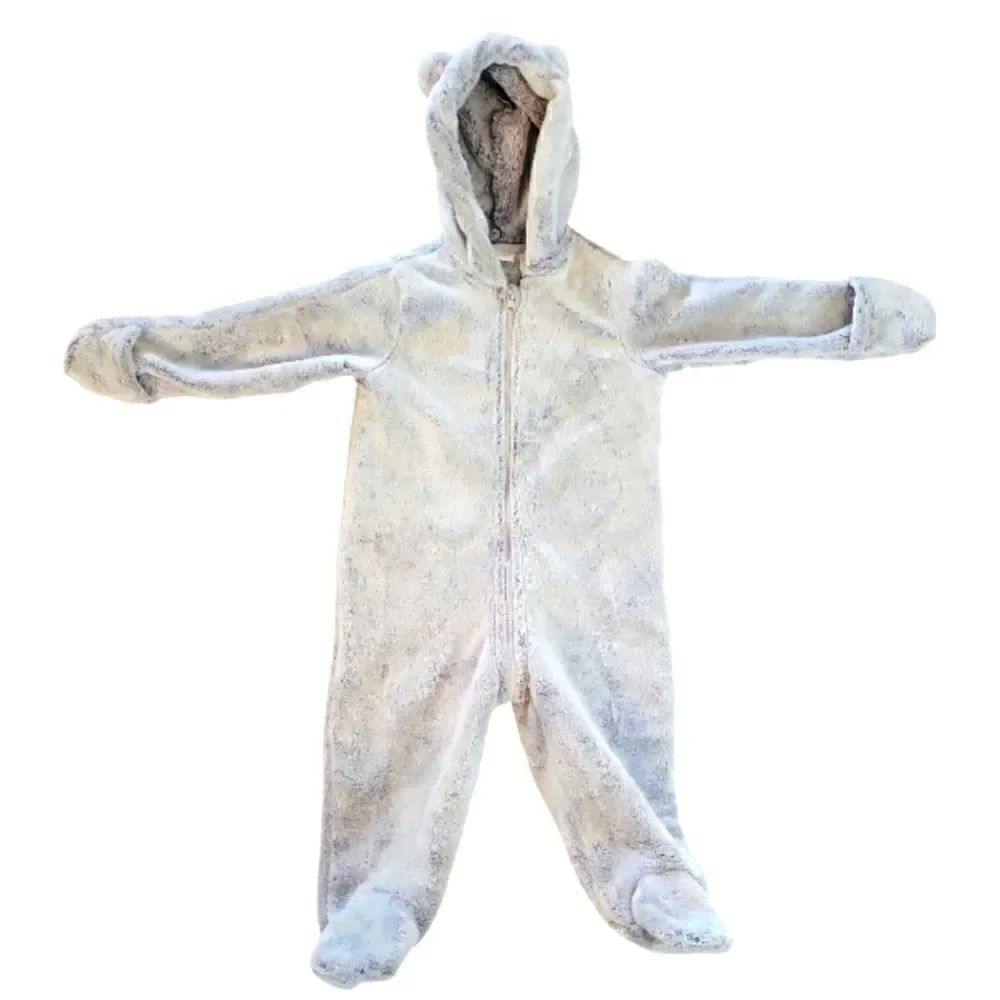 EC BABY FAUX FUR COVERALL MADE FOR MACY'S SZ.12 MO.